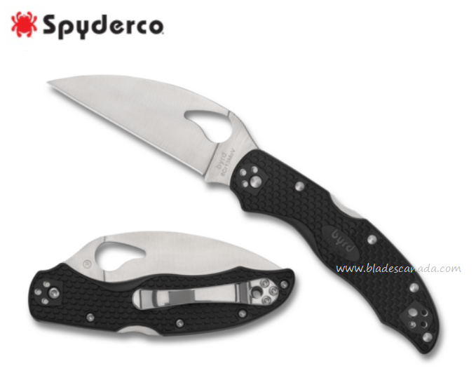 Byrd Harrier Gen 2 Lightweight Folding Knife, FRN Black, by Spyderco, BY01PBKWC2